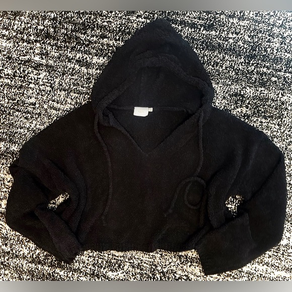 NIA THE BRAND || Notched Hooded Sweater in Black - SZ Small - Picture 2 of 8